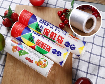泉綠恒加厚新料中號(hào)超大承重不易破卷裝家用PE保鮮袋